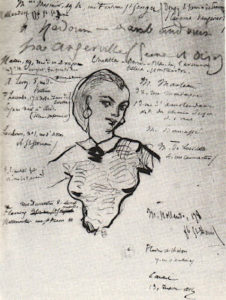 La Muse Vénale de Charles Baudelaire croquis de Jeanne Duval par l'auteur