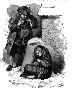 La Petite Fille aux Allumettes de Hans Christian Andersen illustration par Bertall