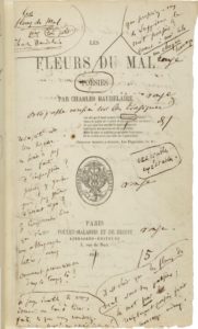 Les Fleurs du Mal - Frontispice de la première édition annotée par Charles Baudelaire