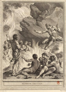 Belphégor de Jean de La Fontaine - Gravure par Jean-Jacques Flipart d'après un dessin de Jean-Baptiste Oudry - 1759