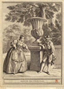 Belphégor de Jean de La Fontaine - Gravure par Louis-Simon Lempereur d'après un dessin de Jean-Baptiste Oudry - 1759