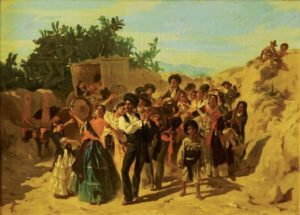 Bohémiens en Voyage de Charles Baudelaire - Peinture de Alfred Dehodencq - 1852
