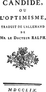Candide de Voltaire - Frontispice - 1759