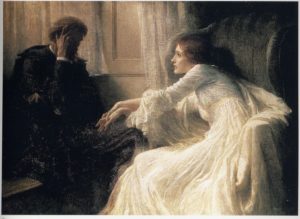Confession de Charles Baudelaire - Peinture de Frank Dicksee - The Confession