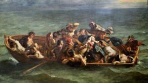 Don Juan aux Enfers de Charles Baudelaire - Peinture de Eugene Delacroix - Le Naufrage de Don Juan