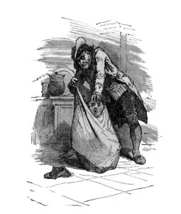 Grand Claus et Petit Claus de Hans Christian Andersen - Vignette de Bertall - Le sac