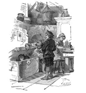 Grand Claus et Petit Claus de Hans Christian Andersen - Vignette de Bertall - Le coffre