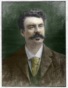 Guy de Maupassant - Portrait peint d'après photographie