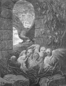 L'Aigle et Le Hibou de Jean de La Fontaine - Illustration de Gustave Doré