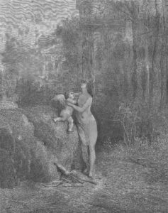 L'Amour et La Folie de Jean de La Fontaine - Gravure de Gustave Doré - 1876