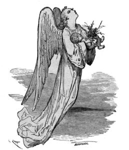 L'Ange de Hans Christian Andersen - Vignette de Bertall - L'envol