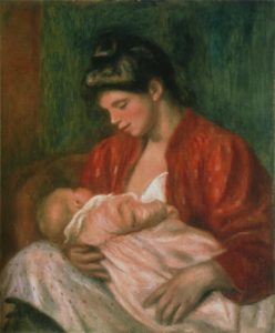 L'Histoire d'Une Mère de Hans Christian Andersen - Peinture de Pierre-Auguste Renoir - La Jeune Mère - 1892