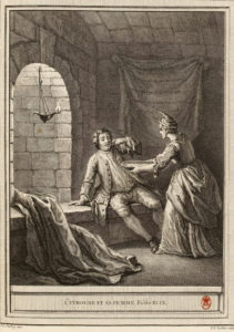 L'Ivrogne et Sa Femme de Jean de La Fontaine - Gravure de Pierre François Tardieu d'après Illustration par Jean-Baptiste Oudry