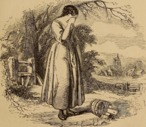 La Laitière et Le Pot au Lait de Jean de La Fontaine - Illustration - 1853
