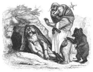 La Lionne et L'Ourse de Jean de La Fontaine - Illustration par François Grandville