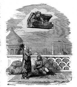 La Malle Volante de Hans Christian Andersen - Vignette de Bertall - Le Survol