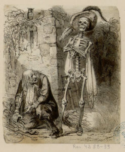 La Mort et Le Bûcheron de Jean de La Fontaine - Illustration de Grandville