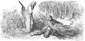 La Mort et Le Bûcheron de Jean de La Fontaine - Illustration de Gustave Doré - 1876