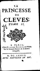 La Princesse de Clèves de Madame de La Fayette - Frontispice - Tome II