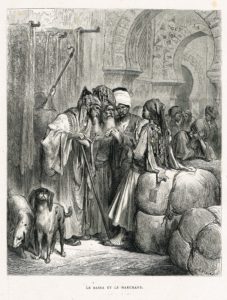 Le Bassa et Le Marchand de Jean de La Fontaine - Illustration de Gustave Doré - 1876