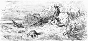 Le Berger et La Mer de Jean de La Fontaine - Illustration de Gustave Doré - 1876