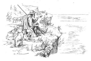 Le Berger et La Mer de Jean de La Fontaine - Illustration de Auguste Vimar - 1897