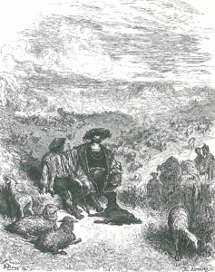 Le Berger et Le Roi de Jean de La Fontaine - Illustration de Gustave Doré - 1876