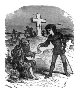 Le Compagnon de Voyage de Hans Christian Andersen - Vignette de Bertall - Le Mendiant