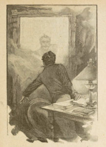 Le Horla de Guy de Maupassant - Gravure sur bois de Georges Lemoine d'après illustration par William Julian-Damazy - Apparition - 1908