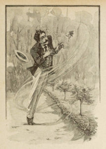 Le Horla de Guy de Maupassant - Gravure sur bois de Georges Lemoine d'après illustration par William Julian-Damazy - La Rose - 1908