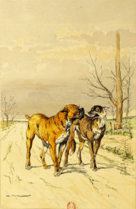 Le Loup et Le Chien de Jean de La Fontaine - Illustration par Auguste Vimar - 1897