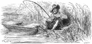 Le Petit Poisson et Le Pêcheur de Jean de La Fontaine - Illustration de Gustave Doré - 1876