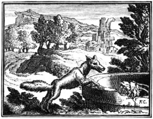 Le Renard et Le Bouc de Jean de La Fontaine - Illustration de François Chauveau