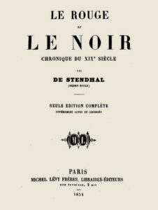 Le Rouge et Le Noir de Stendhal - Édition de 1854
