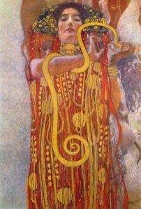 Le Serpent qui Danse de Charles Baudelaire - Peinture de Gustav Klimt - Hygea détail de la médecine - 1901