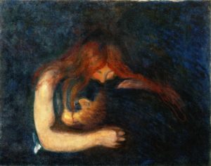 Le Vampire de Charles Baudelaire - Peinture de Edvard Munch - Vampire - 1893