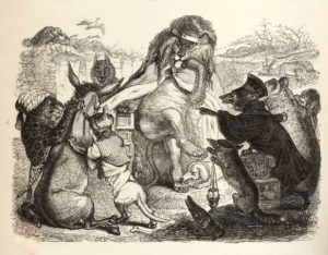 Les Animaux Malades de La Peste de Jean de La Fontaine - Illustration de Grandville - 1840