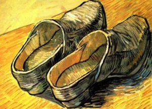 Les Sabots de Guy de Maupassant - Peinture de Vincent Van Gogh - Une Paire de Sabots en Cuir - 1888