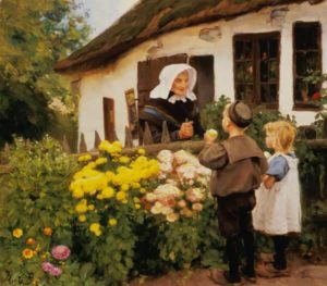 Les Voisins de Hans Christian Andersen - Peinture de Hans Andersen Brendekilde