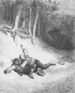 Les Voleurs et L'Âne de Jean de La Fontaine - Illustration par Gustave Doré