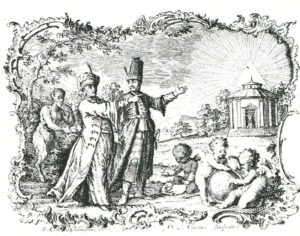 Lettres Persanes de Montesquieu - Vignette - Usbeck et Rica - 1759