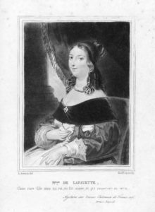 Madame de La Fayette - Portrait gravé par Charles-Michel Geoffroy d'après Achille Devéria