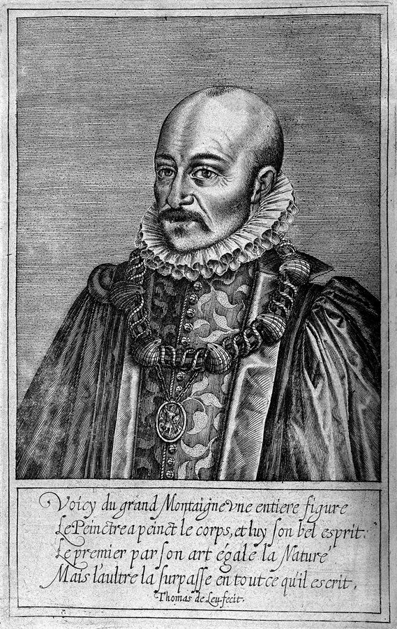 Michel de Montaigne - Estampe de Thomas de Leu - 1608