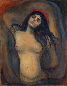 Sed Non Satiata de Charles Baudelaire - Peinture de Edvard Munch - La Madone - 1895