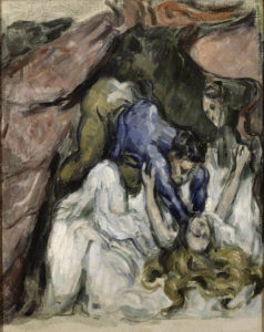 Tu Mettrais L'Univers Entier Dans Ta Ruelle de Charles Baudelaire - Peinture par Paul Cézanne - La Femme Étranglée - 1875