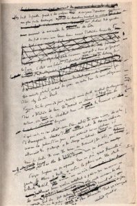 Un Coeur Simple de Gustave Flaubert - Page du Manuscrit - Photo de Roger Viollet