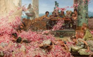 Une Rose de La Tombe d'Homère de Hans Christian Andersen - Peinture de Lawrence Alma-Tadema - Les Roses de Heliogabalus - 1888