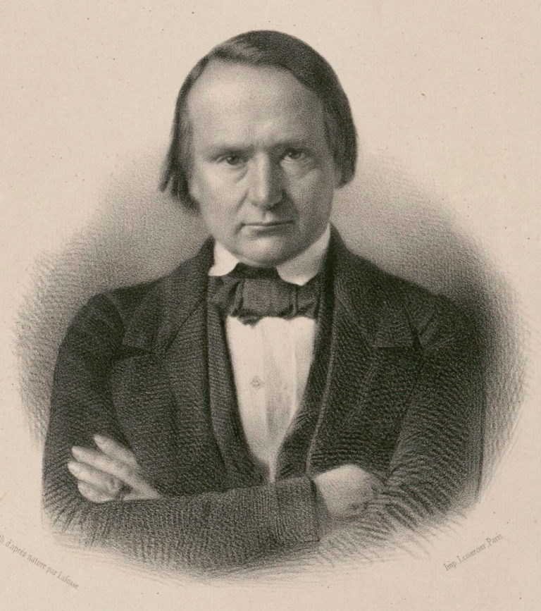 Victor Hugo - Lithographie d'après nature par Jean-Baptiste Adolphe Lafosse - Député de l'Assemblée Nationale - 1849