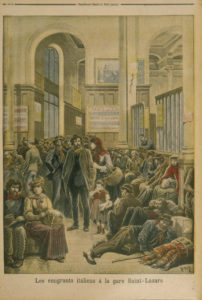 Zone de Guillaume Apollinaire - Émigrants italiens à la gare Saint-Lazare - 1896