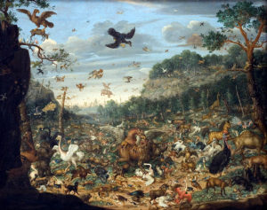 Cortège de Guillaume Apollinaire - Peinture de Franz Rösel von Rosenhof - La terre après la chute de l'homme - 1690